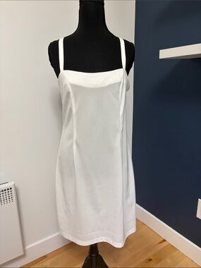 Chetta B White Square Neck Dress